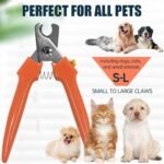 Heavy Duty Dog Nail Clippers for Large Dogs and Cats, Replaceable Blade, Non-Slip Grip, (Ornage) - Image 5