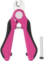 Pink Pet Nail Clippers with Safety Guard and Nail File