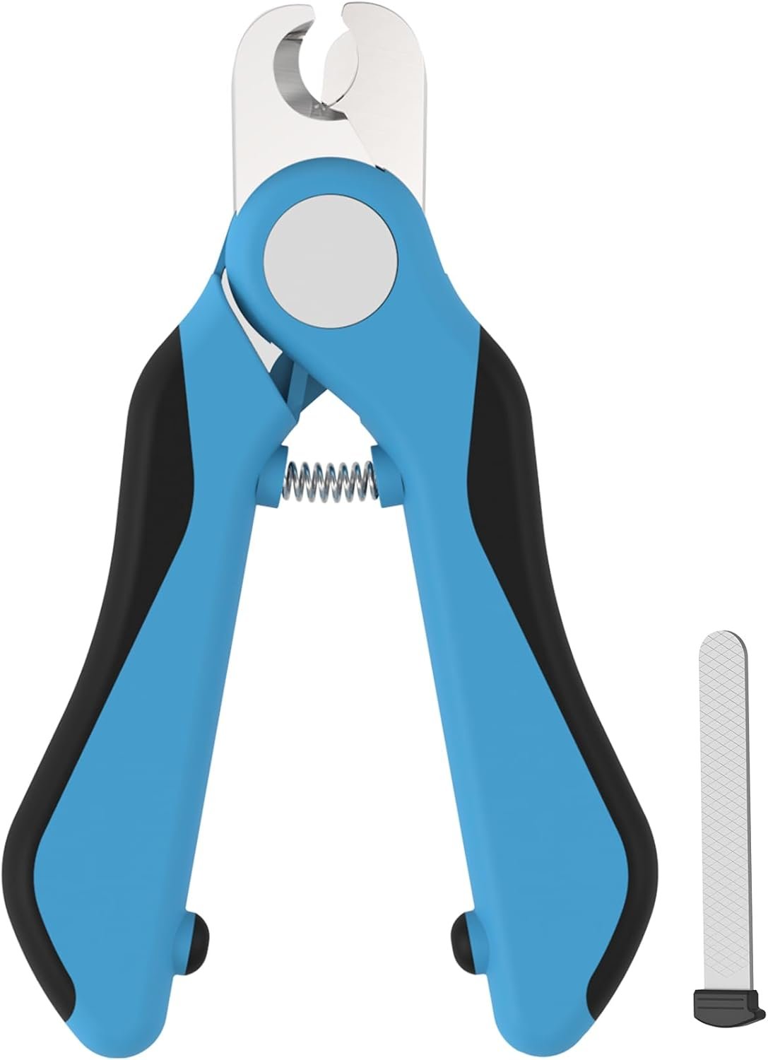 51A43E1ffYL._AC_SL1500_ Heavy Duty Pet Nail Clippers with Safety Guard and Nail File for Dogs, Cats and Small Animals (Blue) - Image 1