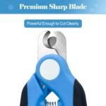 Heavy Duty Pet Nail Clippers with Safety Guard and Nail File for Dogs, Cats and Small Animals (Blue) - Image 6